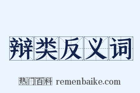 辩类反义词是什么意思的图片